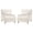 Ivory White, variant on Carolayne Upholstered Accent Chair Comfy Armchair with Pillows for Living Room, Bedroom, Warm Linen
