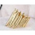 thumbnail image 4 of Alilang Contemporary Intricate Carved Linked Asymetrical Leaves Fashion Ring, 4 of 4