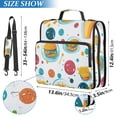 thumbnail image 2 of FORMRS Zipper Binder with Shoulder Strap 2-inch Ring 500 Sheet Capacity File Bag, Bubbles Hamburger, 2 of 5