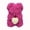 W, variant on Eternal Rose Bear - Handmade Artificial Rose Bear with Elegant Pearl Heart - Ideal Gift for Valentine's Day, Christmas, and Mother's Day