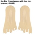 thumbnail image 2 of Unique Bargains Toe Socks Breathable Split Toe Compression Socks Non-Slip Beige 6 Pair Nylon, 2 of 7