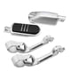 thumbnail image 3 of sweethay 1 par de reposapiés para motocicleta, abrazadera de montaje de Pedal largo, estriberas plateadas Vehículos, repuestos y accesorios Mis Plata sweethay VI002325-02, 3 of 6