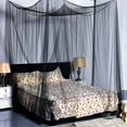 thumbnail image 2 of Costway 4 Corner Post Bed Canopy Mosquito Net Full Queen King Size Netting Bedding Black, 2 of 8