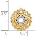 thumbnail image 4 of 14K Yellow Gold 1/20Ct. Diamond Sahasrara/Crown Chakra Chain Slide Made In India pm4095-005-ya, 4 of 5