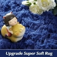 thumbnail image 4 of Arogan Super Soft Fluffy Area Rug For Living Room, Shaggy Carpet For Bedroom Nursery Room, 4'x5.3',Indigo, 4 of 7