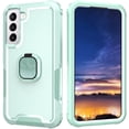 thumbnail image 2 of for Samsung Galaxy A14 5G Case, Rugged Shockproof Heavy Duty Soft TPU Rubber Bumper Hard PC Back Hybrid Protective Case [with Ring Stand] for A14 5G (Without Screen Protector) - Green, 2 of 8