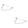 thumbnail image 4 of Baohd Mens Shirt Collar Bar Pin with Cravat Pin Clasps Link Brooch Chain Silver 7cm 2Set, 4 of 6