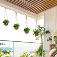 thumbnail image 4 of FONWILYO Outdoor Garden 10Sets Hanging Planter Set Octagonal Brown Plastic Simple and Durable for Railing, 4 of 8