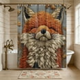 thumbnail image 4 of AuroraX Shower Curtains 72" x 72" Cute Fabric Embroidery Highland Cow Bath Curtain Mildew Resistant Farmhouse Neutral Abstract Bathtub Cortinas for Bathroom Decor, 4 of 6