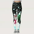 thumbnail image 6 of Labakihah yoga pants Women's Christmas Custom Christmas Santa Claus Snowman Party Leggings Skinny Pants For Yoga Running Pilates Gym pants for women Green, 6 of 9
