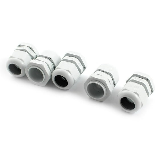 Unique Bargains 5Pcs Waterproof M22x1.5 10mm to 14mm Cable Range Gland Connector Replacement