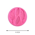 thumbnail image 2 of Hojas en forma de pluma 3D Craft Relief Chocolate Molde de silicona Fondant Cocina Decoración Matsuzay Color rosa, 2 of 6