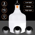 thumbnail image 2 of Camping Lantern,USB Rechargeable Lantern 3 Lighting Modes 60W Hanging Tent Light Battery Operated Light Bulb, 2 of 5