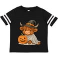 thumbnail image 3 of Inktastic Adorable Halloween Highland Cow with Pumpkin Boys or Girls Toddler T-Shirt, 3 of 5