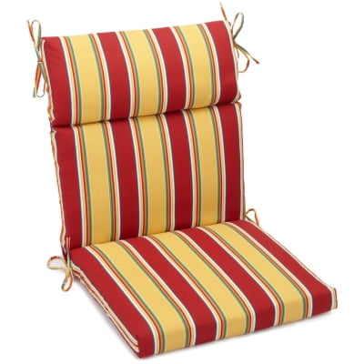Cojín cuadrado para asiento/respaldo para exterior de poliéster hilado de 18 x 38 pulgadas - Haliwell Multi Blazing Needles 918x38-REO-27
