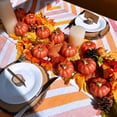 thumbnail image 3 of 12 Pcs Small Harvest Orange Artificial Pumpkins Decorative Fall Pumpkins Dark Orange Faux Foam Pumpkins for Rustic Farmhouse Halloween Thanksgiving Party Table Centerpiece Autumn Home Décor, 3 of 9