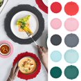 thumbnail image 2 of bestolf Silicone Placemat Nordic Vintage Lace Pattern Table Mats Heat Resistant Trivet for Hot Dishes Coaster for Kitchen Table, 2 of 8
