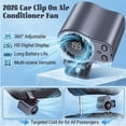 thumbnail image 2 of Portable Clip on Car Fan with LED Display, 360° Rotation 199 Speeds Mini Cooling Fan, USB Rechargeable 1500mAh for Vehicle Stroller Office Camping, 2 of 6