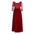 thumbnail image 2 of LEAVINGSUO Maxi Dresses for Women Women's formal Wedding Bridesmaid Long Evening Party Prom Ball Gown Cocktail Dress Dress Wine S, 2 of 5