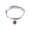 Purple 2, variant on Pebbuoy Pet Collar Adjustable Dog Bow Neck Circle Stylish Exquisite Heart Pendant Cat Neck Strap Pet Accessory