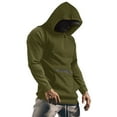 thumbnail image 1 of Sudadera con capucha informal a la moda para hombre, cuello redondo sólido, manga larga, bolsillo con cremallera, Tops, suéter deportivo para exteriores Pompotops  oipoqjl52791, 1 of 6