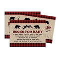 thumbnail image 1 of Inkdotpot 30Gender Neutral Lumberjack Baby Shower Rustic Book Request Cards Bring A Book Instead Of A Card Baby Shower Invitations Inserts Games, 1 of 6