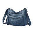 thumbnail image 5 of DGMIOCS Crossboby Bag for Women - Soft PU Leather Multi-Pocket Shoulder Bag Handbag with Adjustable Strap Blue, 5 of 5