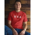 thumbnail image 2 of Usa Text T-Shirt Men -Smartprints Designs, Male 3X-Large, 2 of 4