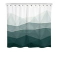 thumbnail image 2 of CxhicLuv Gradient Splicing Digital Printed Shower Curtain, Polyester Bathroom Curtain with Hanging Hooks, Blue/Green/Purple Pattern, Waterproof, Rust-Proof & Easy Care for Bathroom Use, 180x180cm, 2 of 6