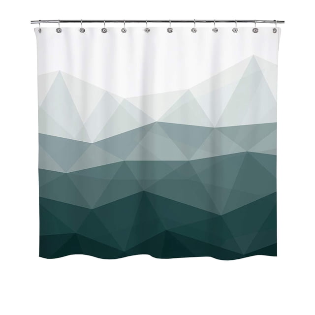 Shower Curtain Liner Gradient Splicing Digital Printed Shower Curtain Partition Curtain with Hanging Curtain, Bathroom Partition Pattern Shower Curtain Shower Curtain Hooks