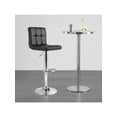 thumbnail image 4 of XX Adjustable Bar Stools PU Leather Swivel Kitchen Counter Pub Chair, 4 of 10