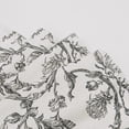thumbnail image 5 of Hiasan Thick Textured Linen Floral Valance for Kitchen Living Room Bedroom Window, Rod Pocket French Farmhouse Light Filtering Valance Curtain, Black on Protea Line, 52 x 14 Inches, 1 Panel, 5 of 8