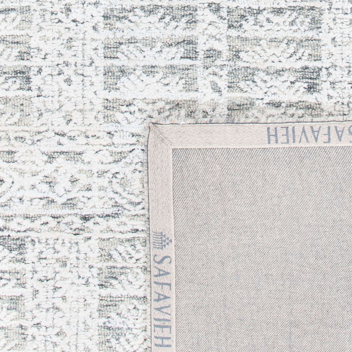 SAFAVIEH Glamour Rothesay Geometric Area Rug, Charcoal/Ivory, 9' x 12'