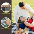 thumbnail image 2 of PortableAnd Picnic Blankets, 3 Layer Soft Fleece Blanket for Beach,Camping on Grass, Waterproof, Sandproof, Best Gift for Couple & Families, Black and Gray Checkered Black & Gray Checkered, 2 of 7