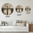 thumbnail image 4 of Designart 'Man and Big Cross between Two Cliffs ' Modern Wood Wall Clock, 4 of 5
