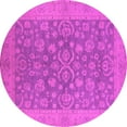 thumbnail image 1 of Ahgly Company Indoor Round Oriental Pink Traditional Area Rugs, 4' Round, 1 of 4