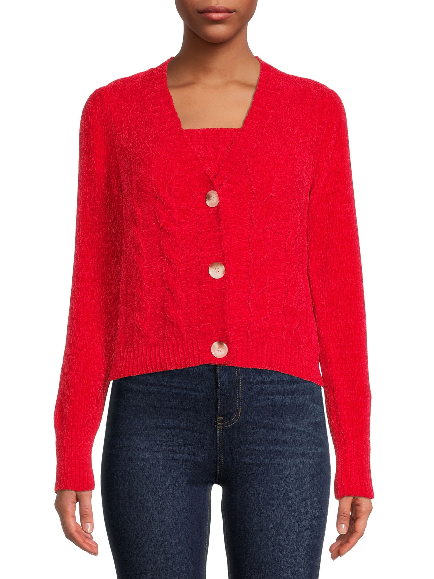 No Boundaries Juniors' Twinset Sweater 