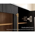 thumbnail image 6 of Modern Fort Storage Cabinet with Glass Door, 31" Buffet Sideboard with Adjustable Shelves, Kitchen Pantry & Bedroom Furniture, Easy Assemble,Black, 6 of 8