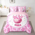 thumbnail image 2 of Homewish Western Cowgirl Hat 7-Piece Twin Bedding Sets,3D Disco Ball Bedding Comforter Set,Rustic Cow Pattern Sheet Sets For Girls Teens,Ultra Soft Home Decor Reversible, 2 of 8