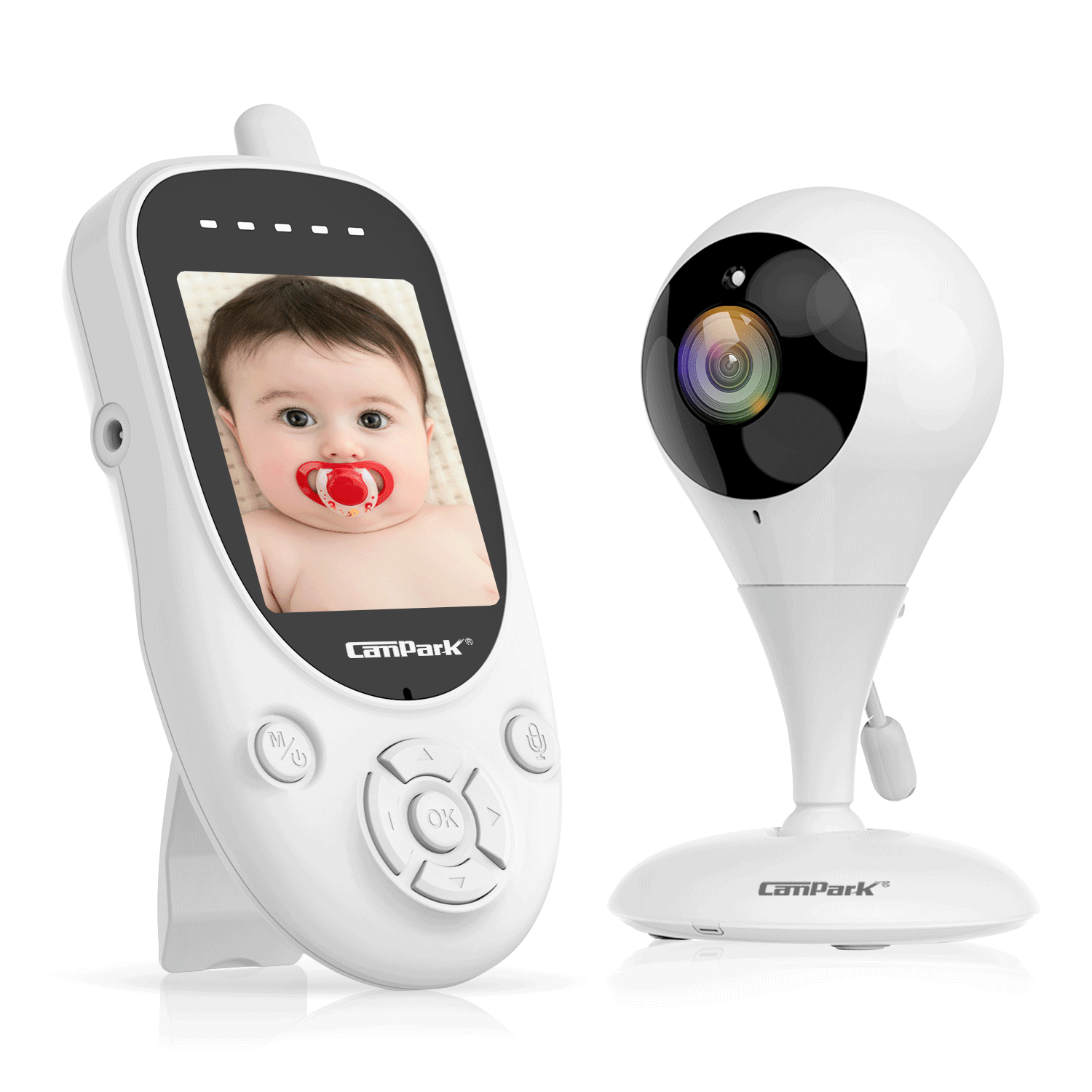 Campark Video Baby Monitor Camera Infant Digital Cam 2.4GHz Wireles Night Vision 