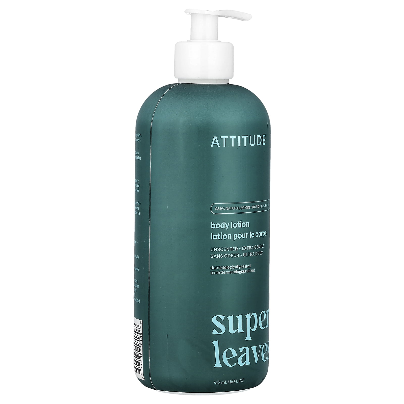 ATTITUDE Super Leaves™, Body Lotion, Unscented, 16 fl oz (473 ml)