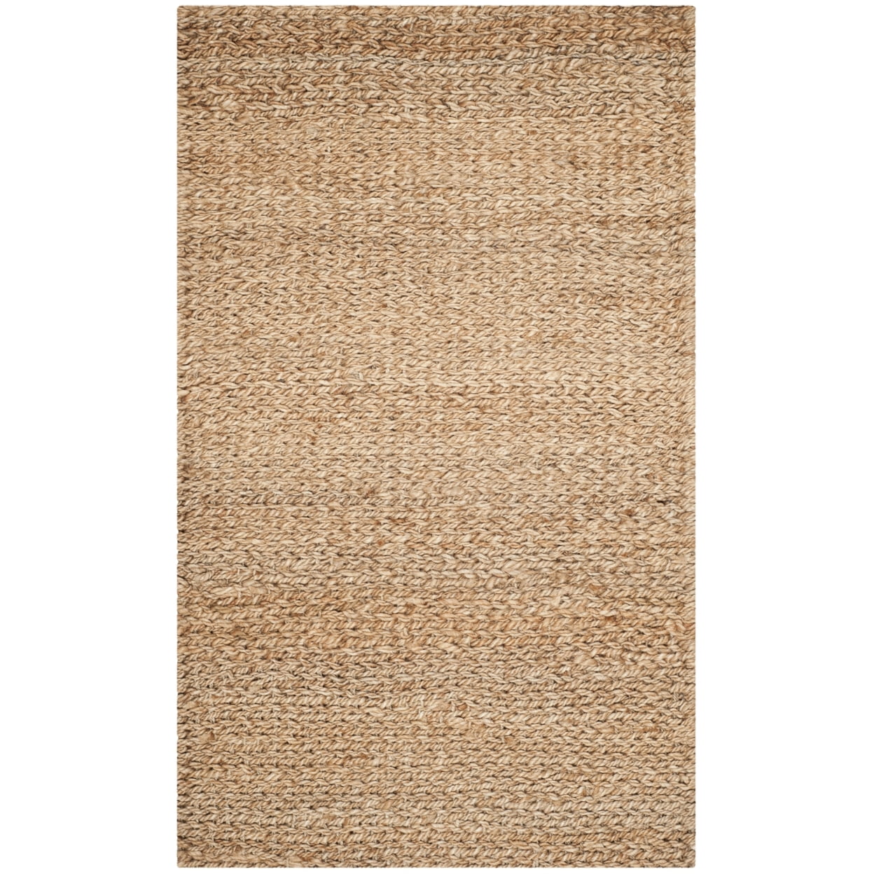 SAFAVIEH Natural Fiber Jerald Braided Jute Area Rug, Natural, 7' x 7' Square