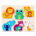 thumbnail image 1 of Rompecabezas de madera para niños pequeños Juguetes de madera para niños de 1 año o más de rompecabezas de animales de la selva. Rompecabezas para bebés para niños pequeños. Aprendizaje Educ, 1 of 5