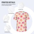 thumbnail image 3 of Uemuo Starfish Print Mens Polo Shirts Baseball T-shirt Performance Short Sleeve Golf Shirt Moisture Wicking Athletic Casual Collared T-Shirt-Medium, 3 of 7