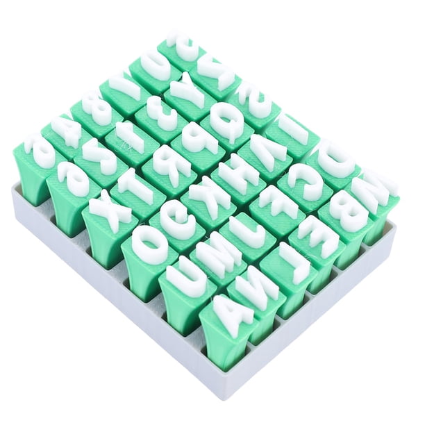Juego De Sellos De Alfabeto De Arcilla Con Letras, Herramienta De Bricolaje, Sellos De Letras Y Números Mayúsculas De Cerámica, Multiusos Para Decorar