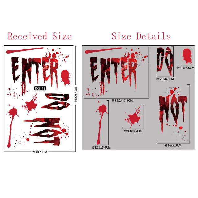 Pegatina estática de ventana de vidrio de PVC para Halloween, fantasma de terror, sombra y mano sangrienta, feliz Halloween, decoración de fiesta en casa, 2023