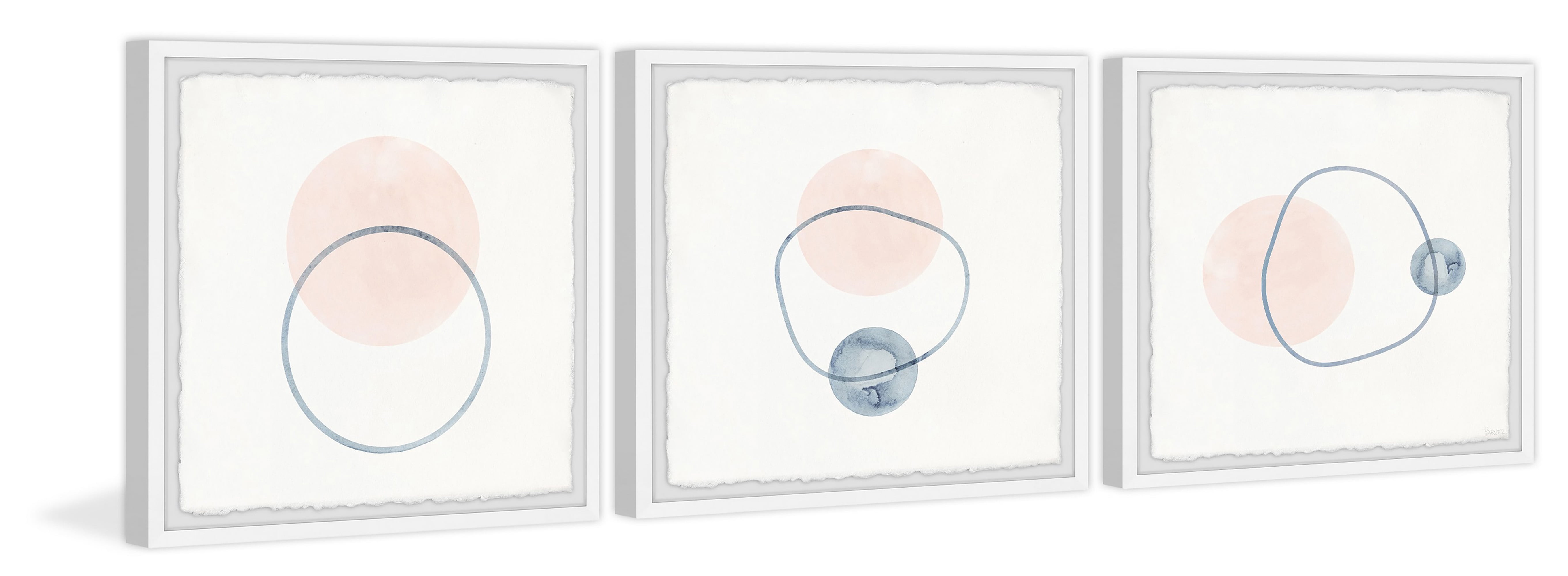 Parvez Taj Three Orbiting Circles Triptych