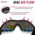 thumbnail image 3 of Gafas de seguridad Bison Life Mirage con protección UV ventilada, 3 of 7