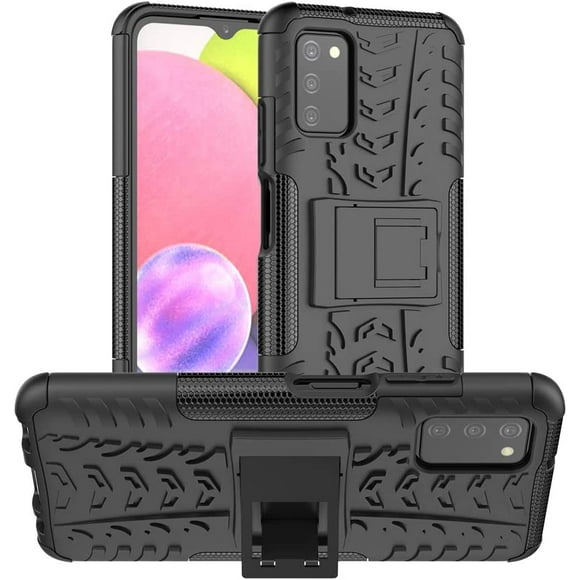 COTDINFOR Compatible with Samsung Galaxy A03S Case Heavy Duty with Kickstand Military Grade Dual Layer Drop Protection
