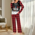 thumbnail image 6 of EchfiProm Womens Christmas Pajamas Funny Loungewear 2 Piece Set Pants and Long Sleeve Holiday Pjs Set for Women Red, 6 of 6